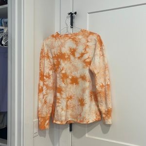 Tie dye orange pullover